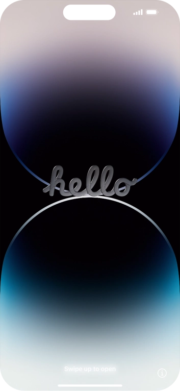 Slide your finger upwards starting from the bottom of the screen.