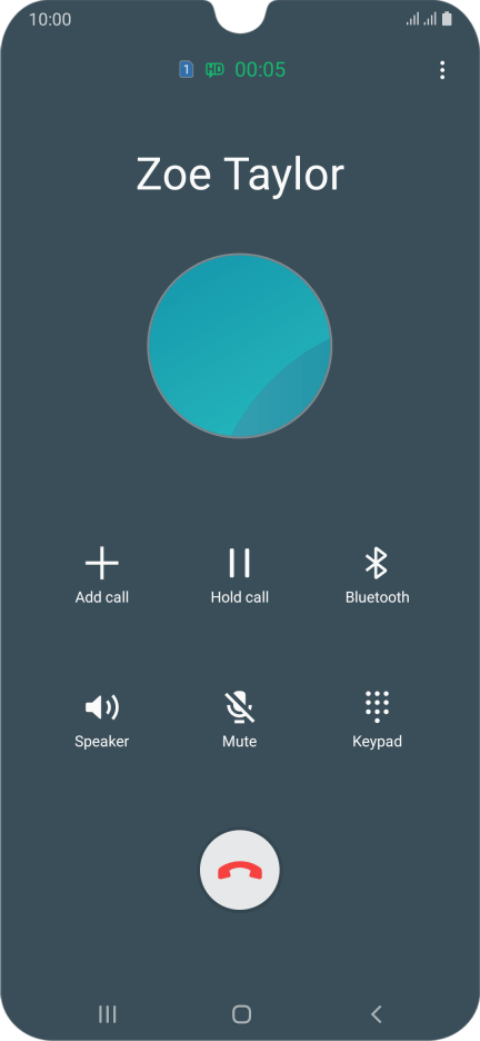Answer call - Samsung Galaxy A50 - Optus
