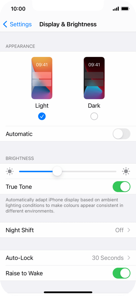 Change screen brightness - Apple iPhone 12 - Optus
