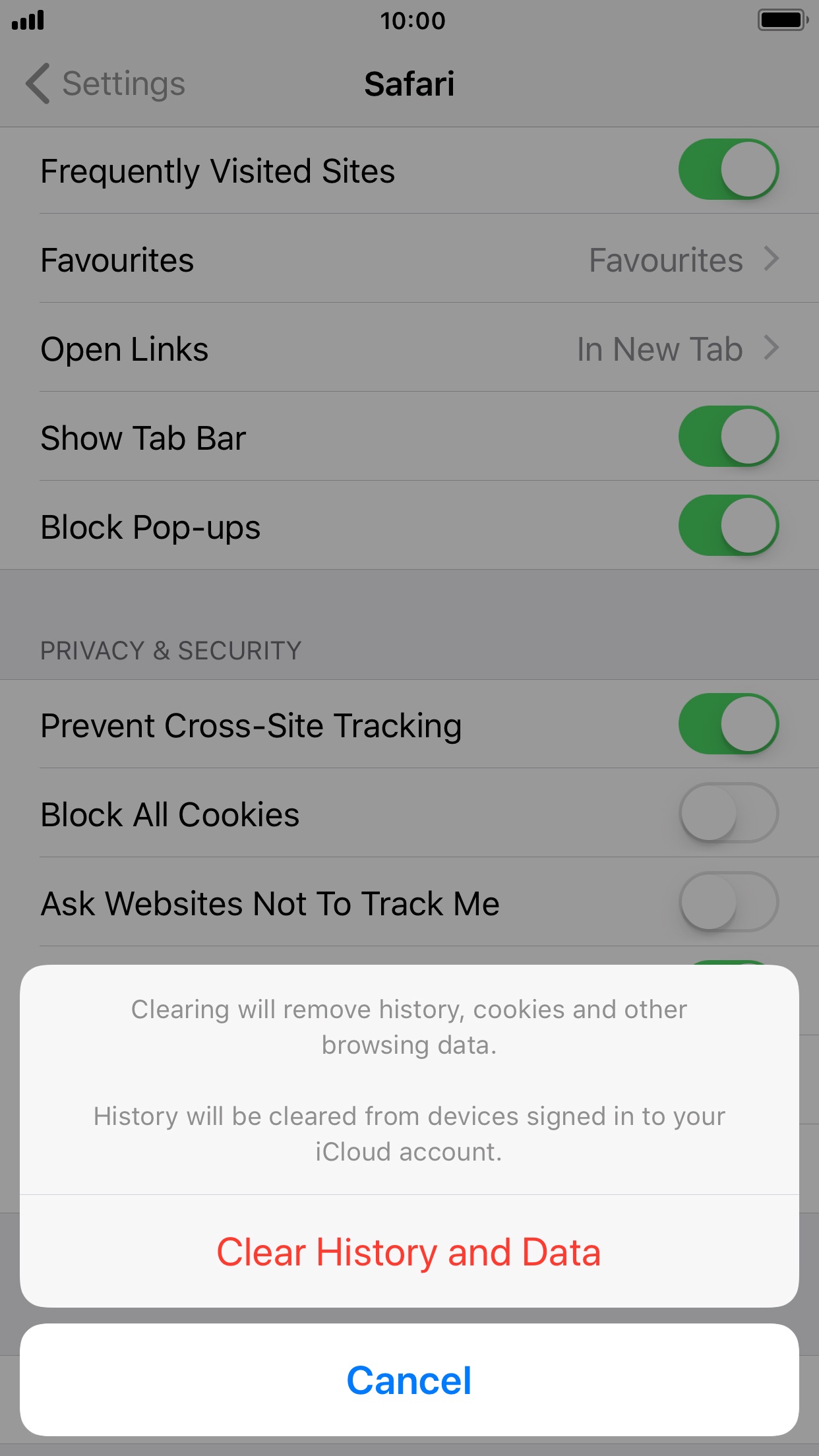 Clear browser data Apple iPhone 8 Plus Optus Clear browser data Apple iPhone 8 Plus Optus