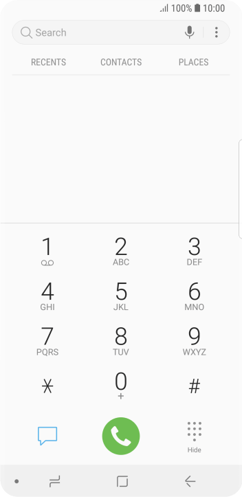 Call voicemail - Samsung Galaxy S9 - Optus