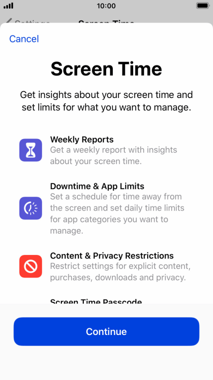 Choose Screen Time settings - Apple iPhone SE (2020) - Optus