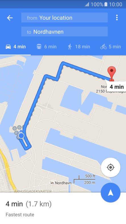 google maps on galaxy active 2