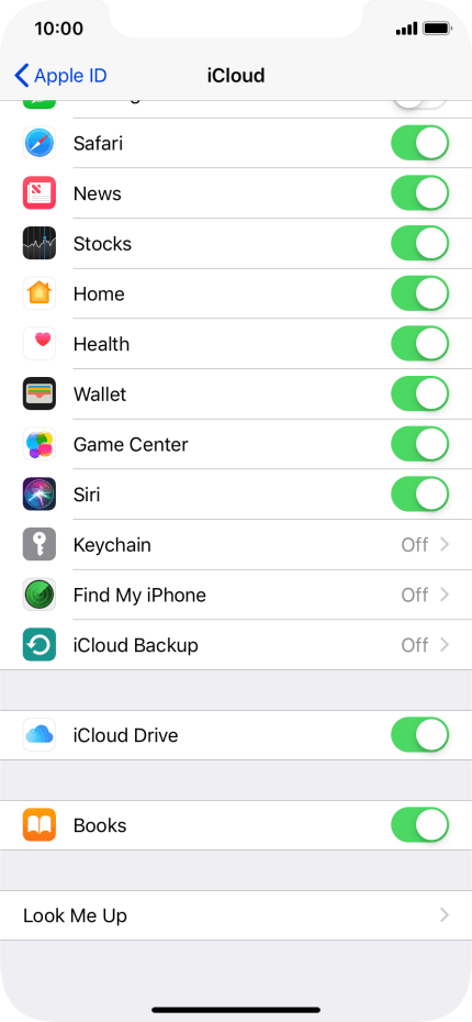 Choose settings for Find My iPhone - Apple iPhone XR - Optus