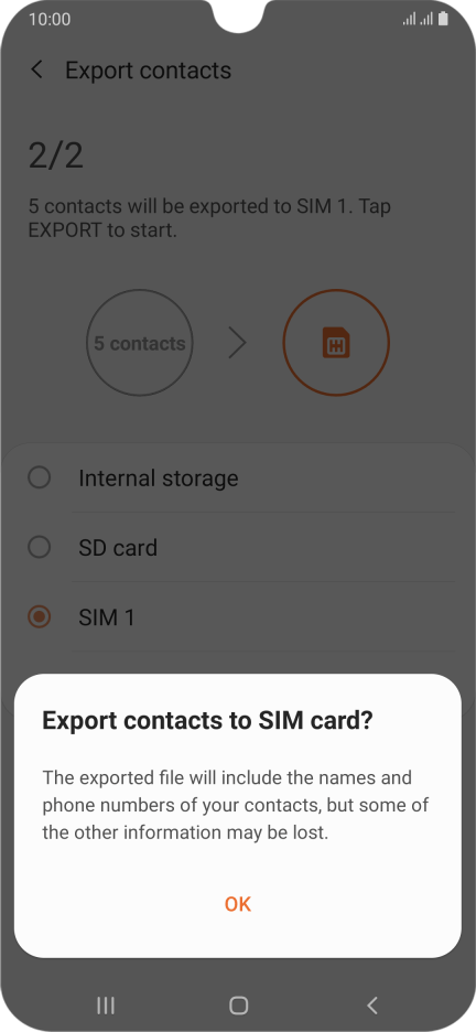 copy contacts between sim and mobile phone samsung galaxy a50 optus copy contacts between sim