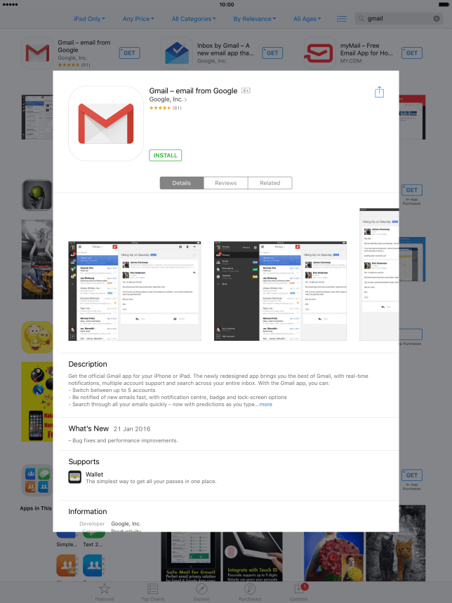 Install Gmail Apple IPad Pro 12 9 Optus