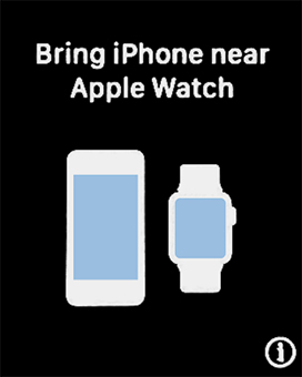 bring iphone near apple watch