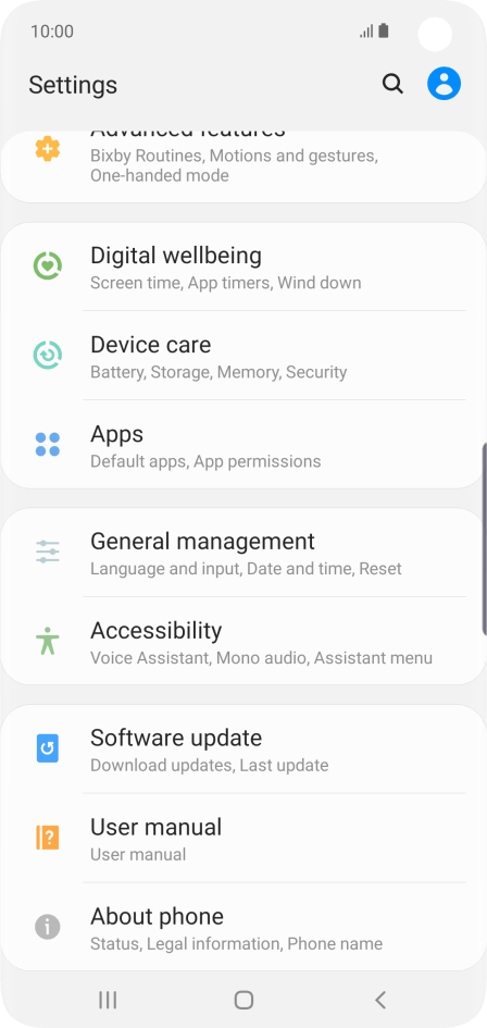 Check software version - Samsung Galaxy S10 - Optus
