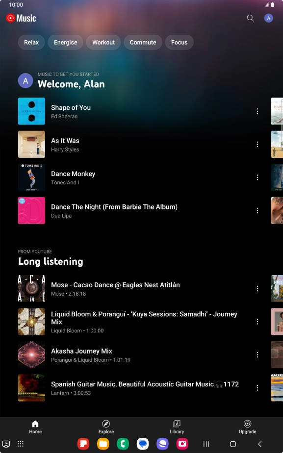 Use music player Samsung Galaxy Tab S9 5G Optus