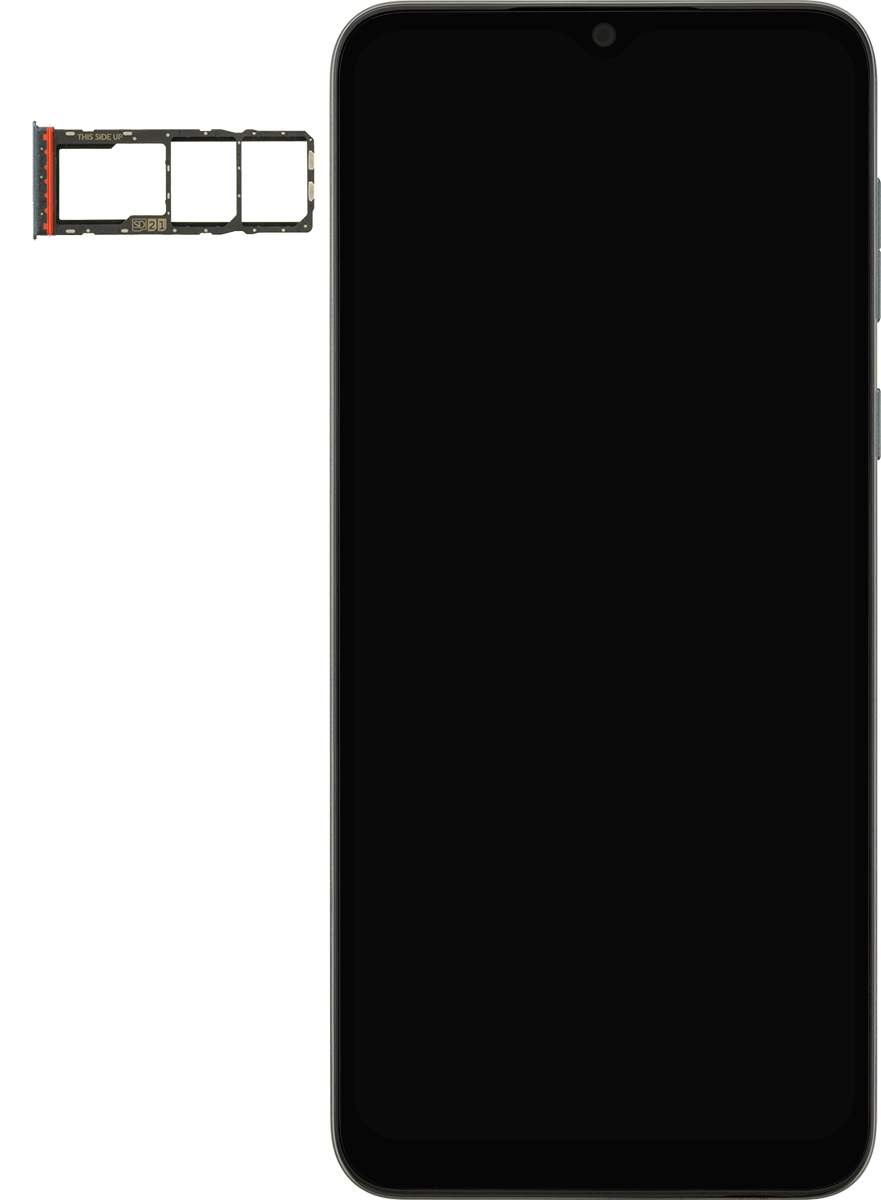 Turn your SIM as illustrated next to the first SIM holder and place it in the SIM holder.