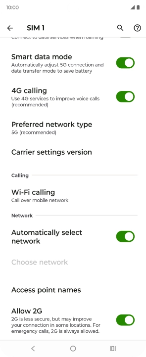 Press the indicator next to 