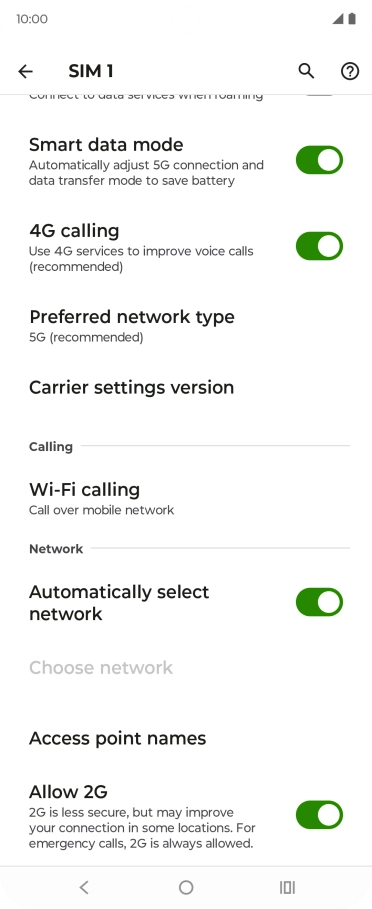 Press the indicator next to 
