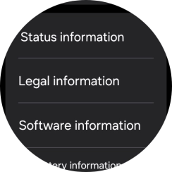 Press Status information.