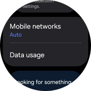 Press Data usage.