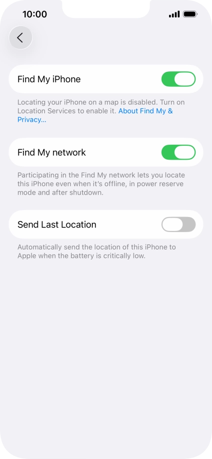 Press the indicator next to 