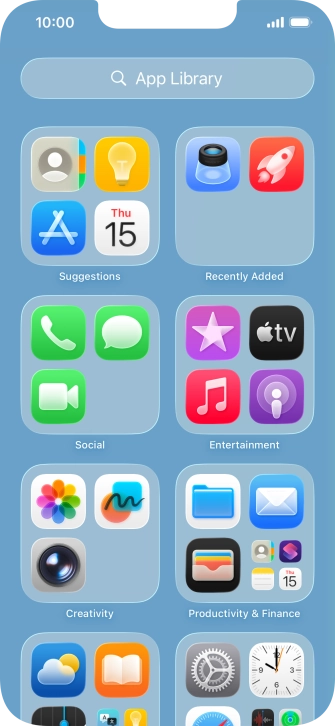 Press the required app.
