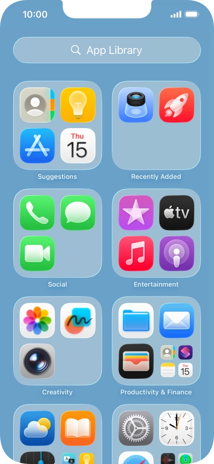 Press the required app.
