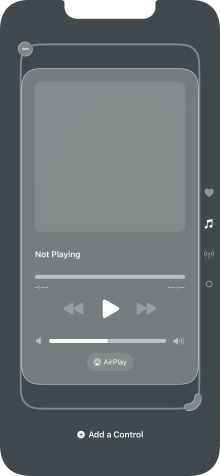 Press the remove icon on the required Control Centre page to remove it from Control Centre.