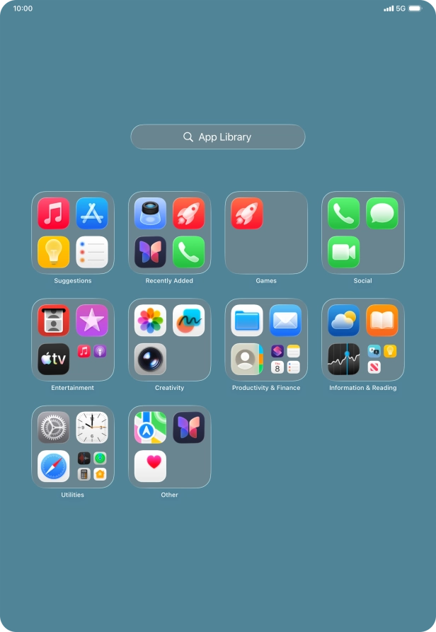 Press the required app.