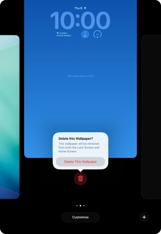 Press Delete This Wallpaper.