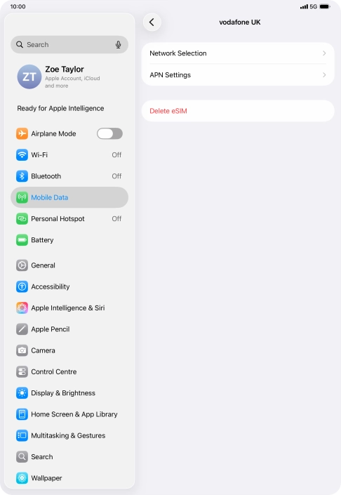Press Network Selection.