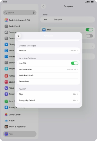 Press Authentication.