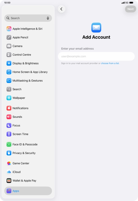 Press the field below 