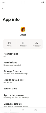 Press Storage & cache.