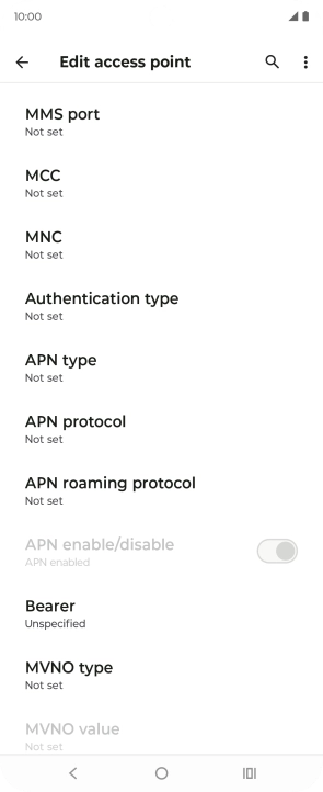 Press MMS port.