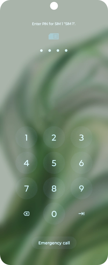 If you're asked to key in your PIN, do so and press arrow right.
