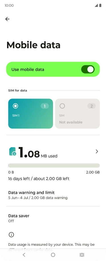 Press Data Saver.