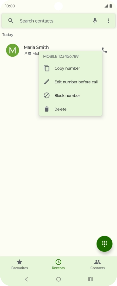 Press Block number.