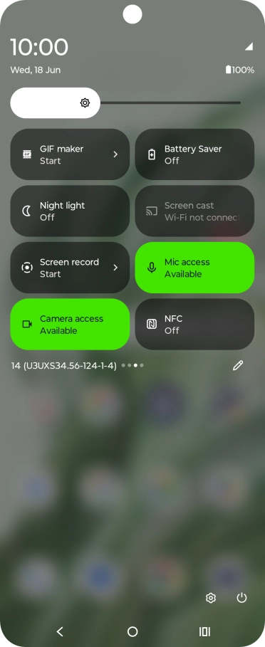 Press the low power mode icon.