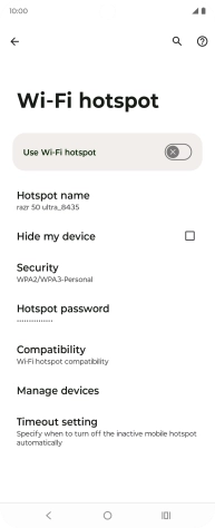 Press Hotspot name.