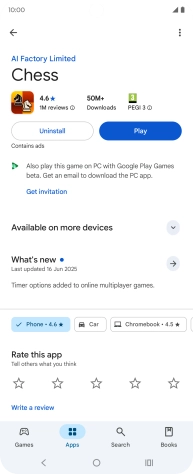 Press Uninstall.