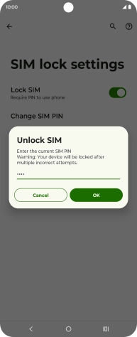Key in your PIN and press OK.