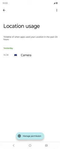 The total app activity for the selected phone function is displayed.