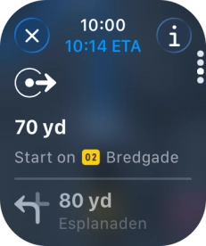 Press the end icon.