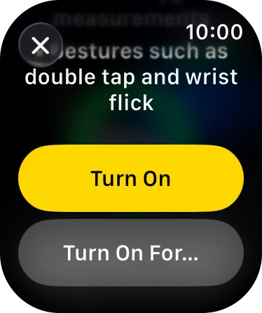 Press Turn On.