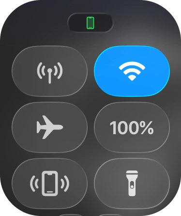 Press the mobile data icon to turn the function on or off.