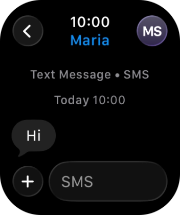 Press SMS.