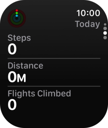 Slide your finger downwards to return to the overview with the coloured rings.