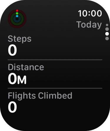 Slide your finger downwards to return to the overview with the coloured rings.