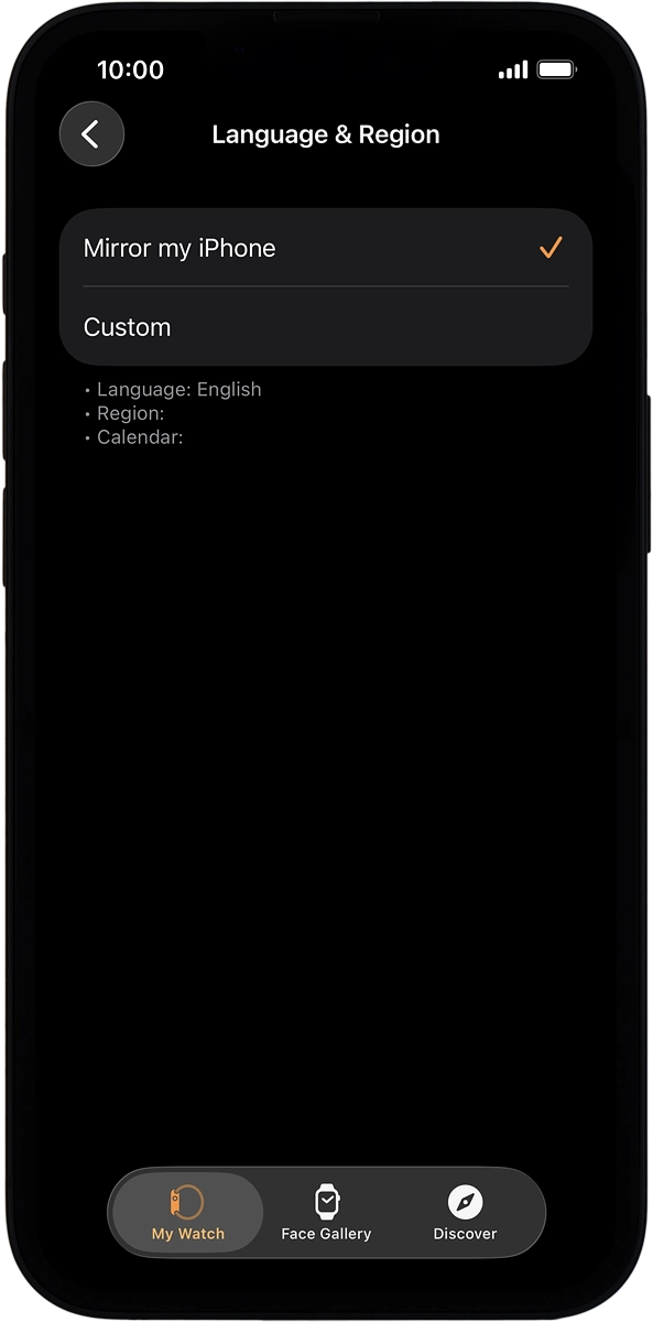 On your phone: Press Custom.
