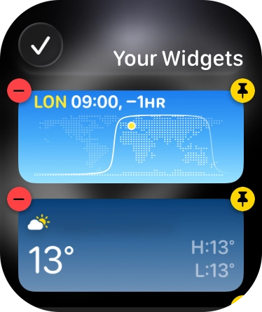 Press the confirm icon.