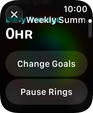 Follow the instructions on the screen to see an activity summary for the current week or to adjust the daily activity goal.