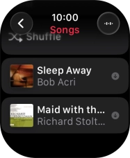 Go to the required category or playlist and press the required audio file.