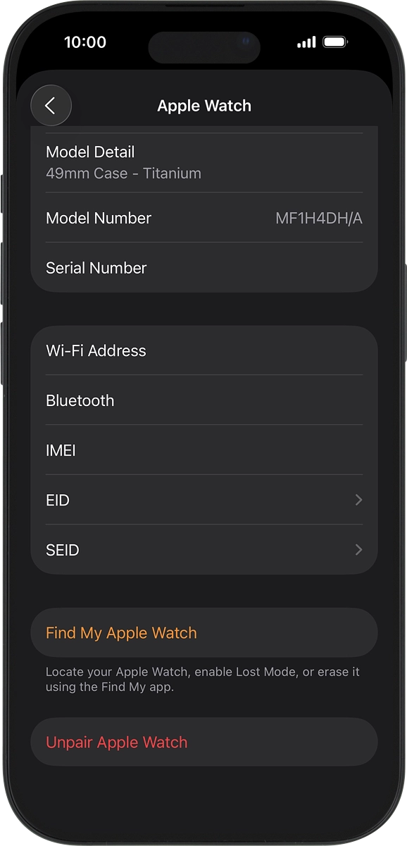On your phone: Press Unpair Apple Watch.