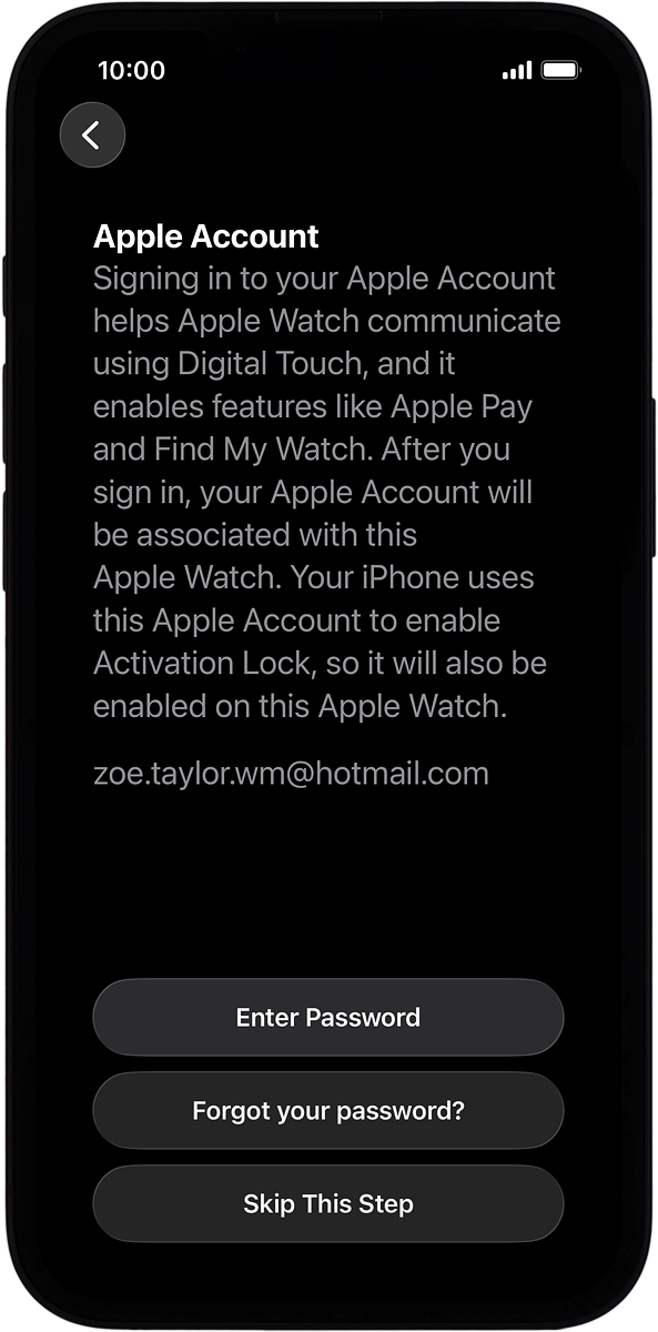 On your phone: Press Enter Password.