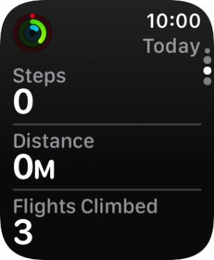 Slide your finger downwards to return to the overview with the coloured rings.